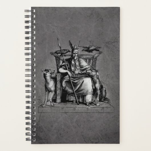 Odin ravens op zijn steentroon die de mythologie v planner (Voorkant)