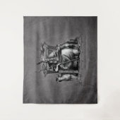 Odin ravens op zijn steentroon die de mythologie v wandkleed (Voorkant)