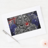 Odin ravens swords Viking Mythology Australia vlag Rechthoekige Sticker (Envelop)