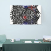 Odin ravens swords Viking Mythology Australia vlag Spandoek (Beurs)