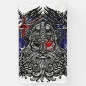 Odin ravens swords Viking Mythology Australia vlag Spandoek (Verticaal)