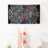 Odin ravens swords Viking Mythology Australia vlag Spandoek (Insitu)