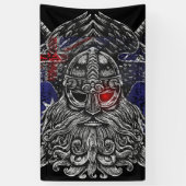 Odin ravens swords Viking Mythology Australia vlag Spandoek (Verticaal)