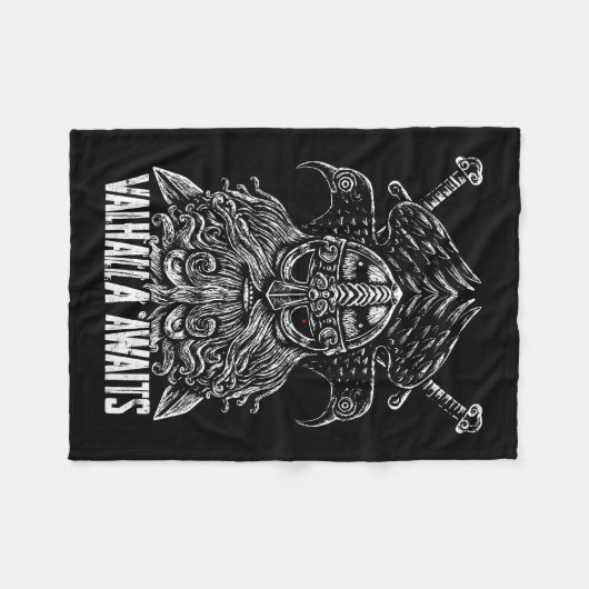 Odin ravens Viking Mythology Valhalla wacht op Fleece Deken (Voorkant (Horizontaal))