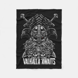 Odin ravens Viking Mythology Valhalla wacht op Fleece Deken