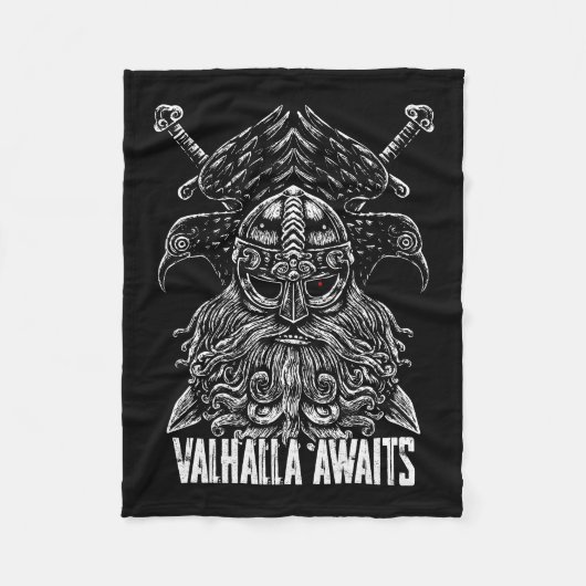 Odin ravens Viking Mythology Valhalla wacht op Fleece Deken (Voorkant)