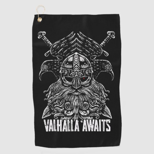 Odin ravens Viking Mythology Valhalla wacht op Golfhanddoek (Voorkant)