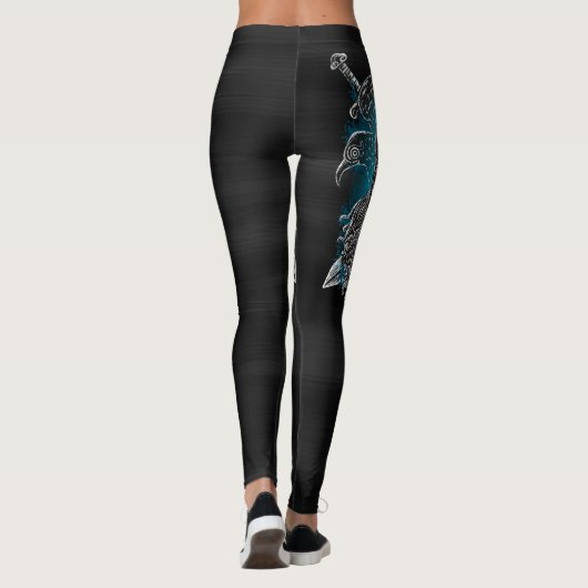 Odin ravens Viking Mythology Valhalla wacht op Leggings (Achterkant)