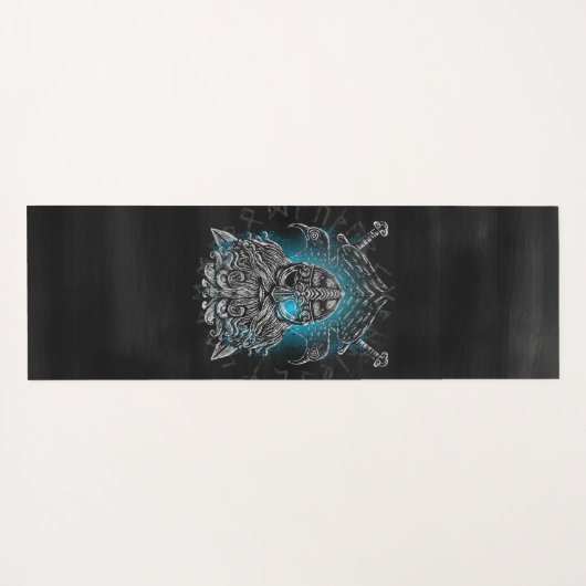 Odin ravens Viking Mythology Valhalla wacht op Yogamat (Achterkant (horizontaal))