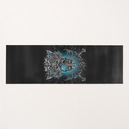 Odin ravens Viking Mythology Valhalla wacht op Yogamat (Voorkant (horizontaal))