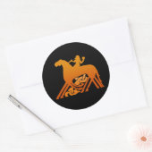Odin Riding op Sleipnir Viking Mythologie Ronde Sticker (Envelop)