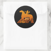 Odin Riding op Sleipnir Viking Mythologie Ronde Sticker (Tas)