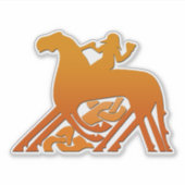 Odin Riding over Sleipner Viking Mythology Sticker (Voorkant)