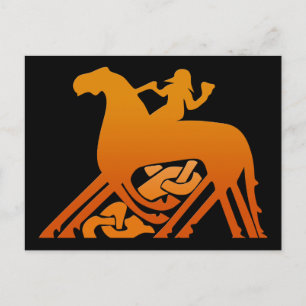 Odin Riding over Sleipnir Viking Mythology Briefkaart