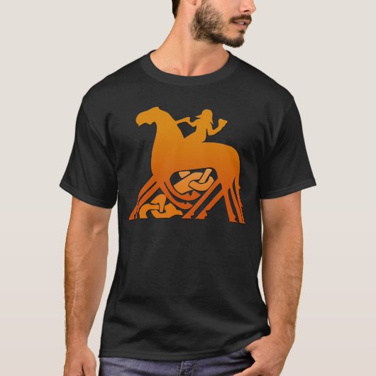 Odin Riding over Sleipnir Viking Mythology T-shirt (Voorkant)