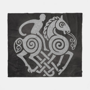 Odin Riding Sleipnir – Noordse mythologie Viking A Fleece Deken