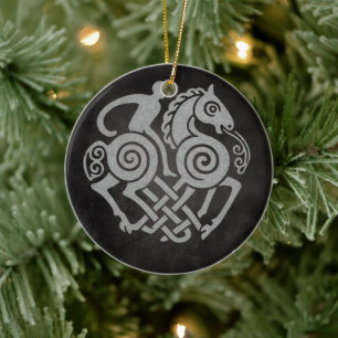 Odin Riding Sleipnir – Noordse mythologie Viking A Keramisch Ornament