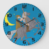 Odin Riding Sleipnir Noorse mythologie Viking God Grote Klok (Voorkant)