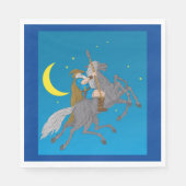 Odin Riding Sleipnir Noorse mythologie Viking God Servet (Voorkant)