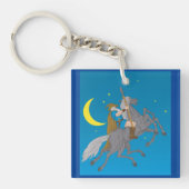 Odin Riding Sleipnir Noorse mythologie Viking God Sleutelhanger (Voorkant)