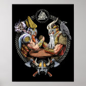 Odin Thor Arm Wrestling Poster (Voorkant)