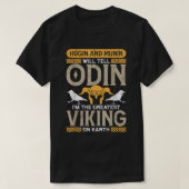 Odin Viking Helmet Hugin en Munin Nordic Mytholog T-shirt (Design voorkant)