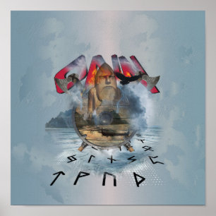 Odin Viking Noordse God Poster