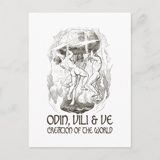Odin, Vili en Ve Briefkaart (Voorkant)