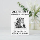 Odin zegt gefeliciteerd! briefkaart (Staand voorkant)