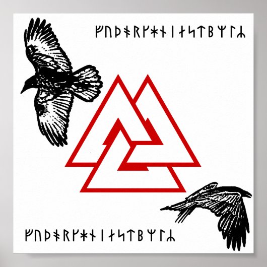 Óðinn Raven Poster (Voorkant)