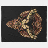 Odin's Eagle Hawk en Valknut Fleece Blanket (Voorkant (Horizontaal))