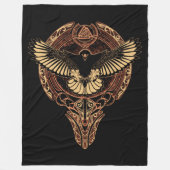 Odin's Eagle Hawk en Valknut Fleece Blanket Deken (Voorkant)