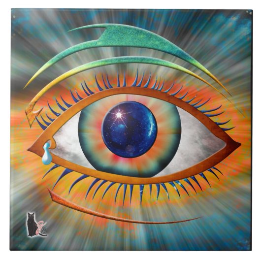 Odin's Eye Keramische Tegel Tegeltje (Voorkant)