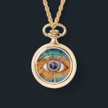 Odin's Eye Necklace Horloge<br><div class="desc">Odin, the Norse God of war, battle, victory and death, was also the god of magic, poetry, prophecy and wisdom. He sacrificed one of his eyes in order to drink from the well of cosmic knowledge to gain deeper understanding of all things. The symbolism is that, by relinquishing a common...</div>