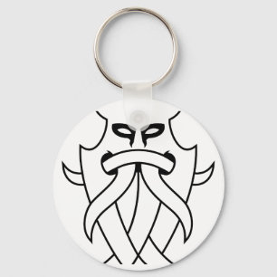 Odin's Mask Tribal (zwart geschetst) Sleutelhanger