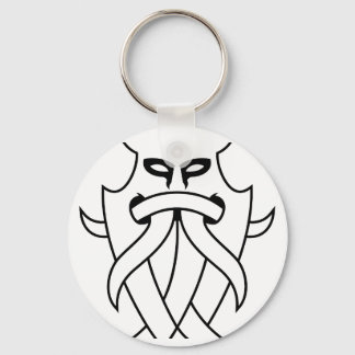 Odin's Mask Tribal (zwart geschetst) Sleutelhanger