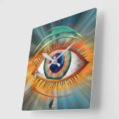 Odin's Oog Vierkante Klok (Hoek)