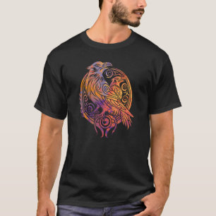 Odins Raven Norse Mythology Viking Birds Celtic Kn T-shirt