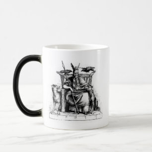 Odins raven op zijn stenen troon viking mythologie magische mok