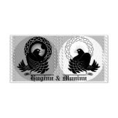 Odin's Ravens Huginn en Muninn Rubberstempel (Afrduk)