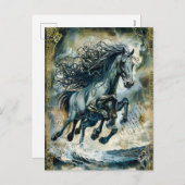 Odins Sleipnir, het achtpotige paard Feestdagenkaart (Voorkant / Achterkant)