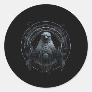 Odin's vogel Noord-Valhalla Noordse mythologie Ronde Sticker