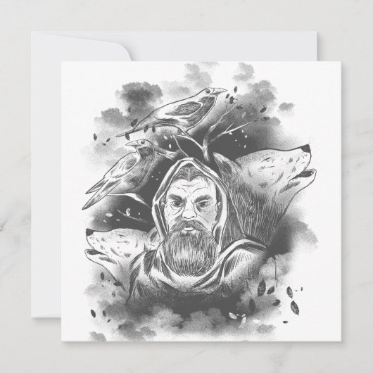 Odin's wolven hand getrokken (Voorkant)