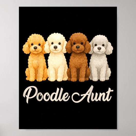 Odle Aunt Cute Dog Lover Gift Funny Women Puppy Ow Poster (Voorkant)