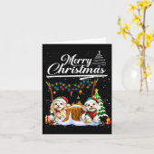 Odle Christmas Tree Lights Decorations Dog Lover X Kaart (Gele Bloem)