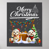 Odle Christmas Tree Lights Decorations Dog Lover X Poster (Voorkant)