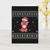 Odle Dog Lovers Men Women Santa Ugly Xmas Sweater  Kaart (Gele Bloem)