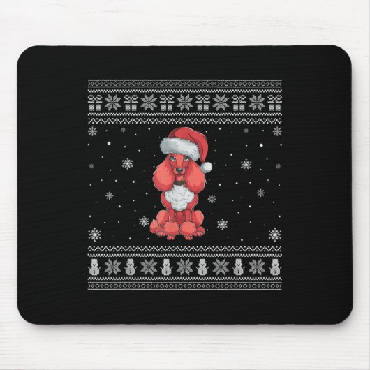 Odle Dog Lovers Men Women Santa Ugly Xmas Sweater  Muismat (Voorkant)