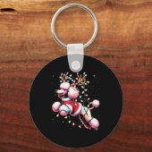 Odle Santa Christmas Tree Lights, Funny Ugly Pajam Sleutelhanger (Voorkant)