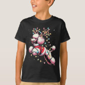 Odle Santa Christmas Tree Lights, Funny Ugly Pajam T-shirt (Voorkant)